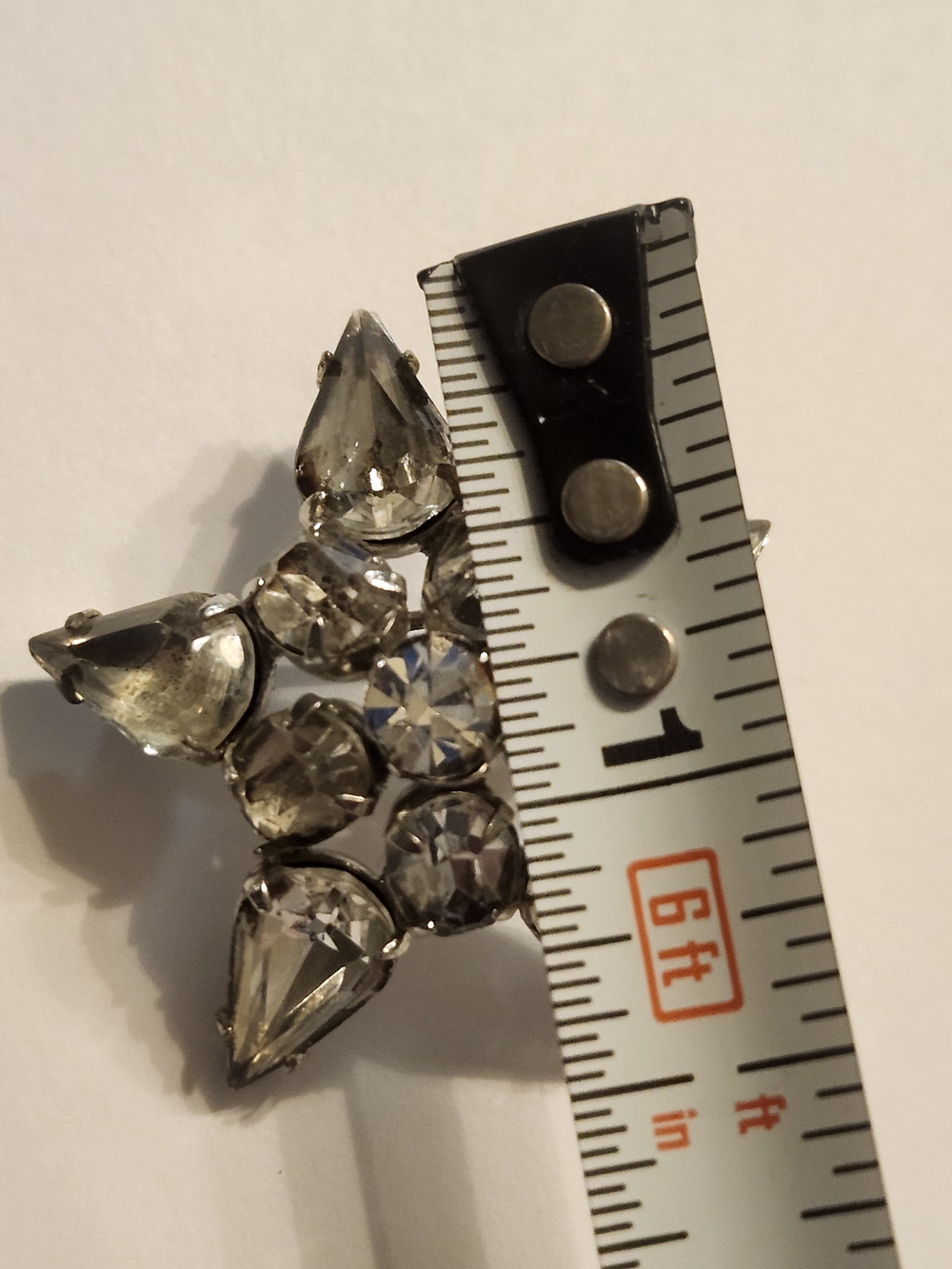 Vintage Rhinestone Star Brooch/Pin - Picture 2 of 3